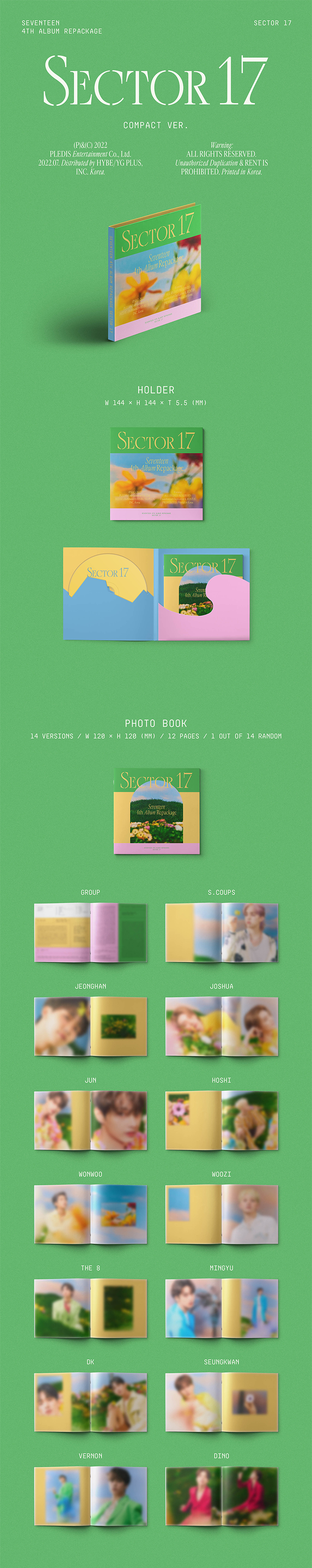 SEVENTEEN- 4th Album Repackage 'SECTOR 17' COMPACT ver.