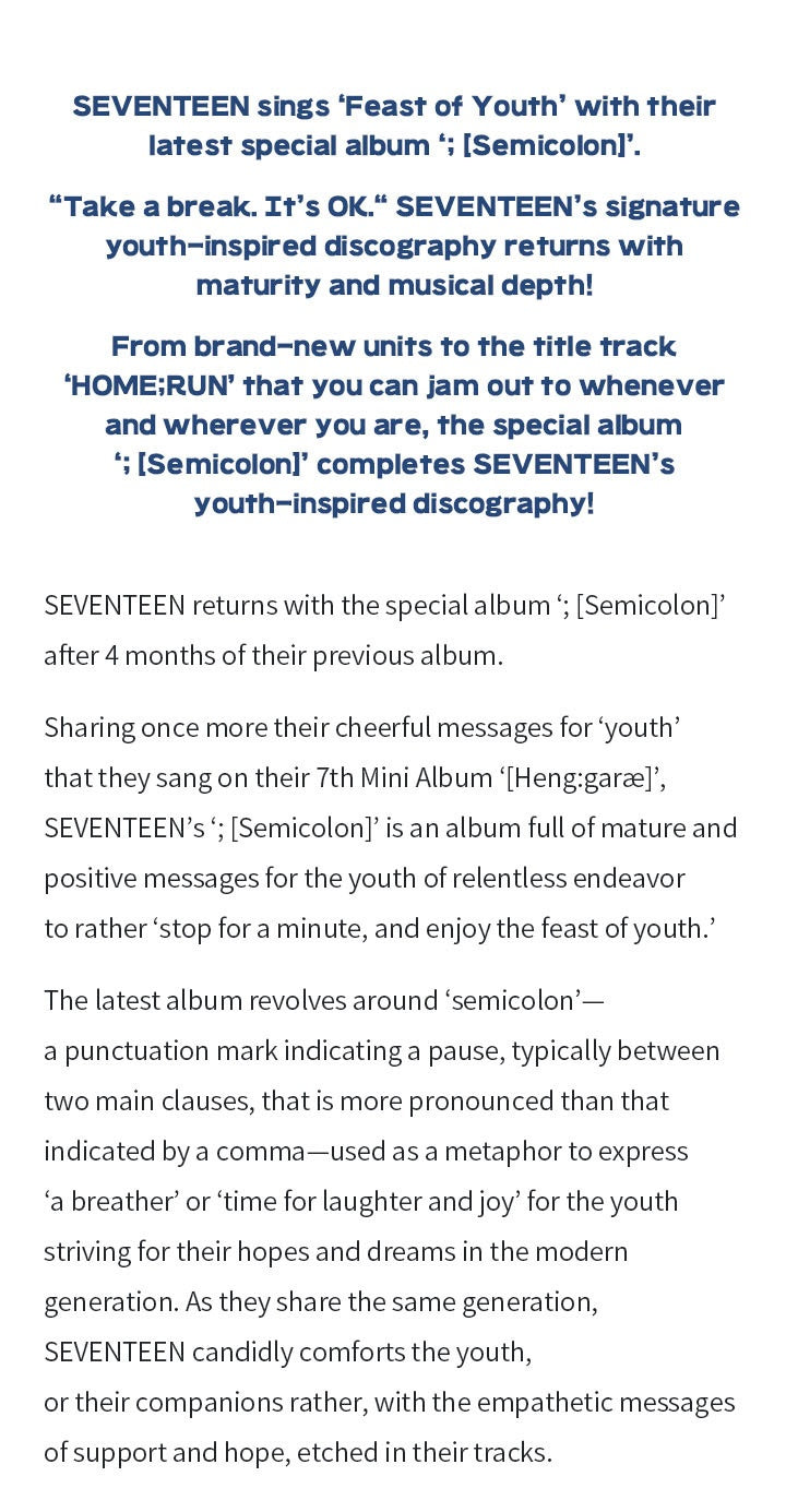 SEVENTEEN - Special Album '; [Semicolon]'